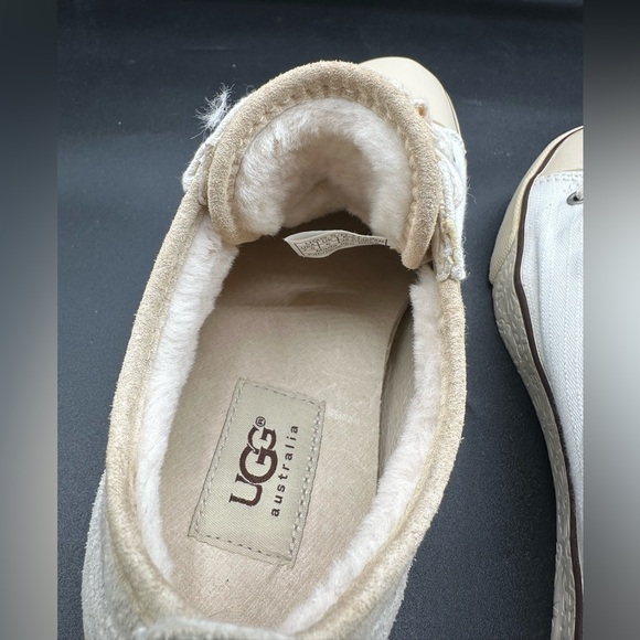 UGG Australia Evers Women's Sneakers US 7.5 Cream Canvas Shoes - Picture 9 of 15
